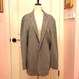 ASPETTO grey tailored cotton jersey blazer